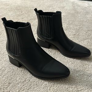 JustFab Winter Black Ankle Boots